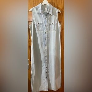 Jones New York Sport Denim Button-Front Dress